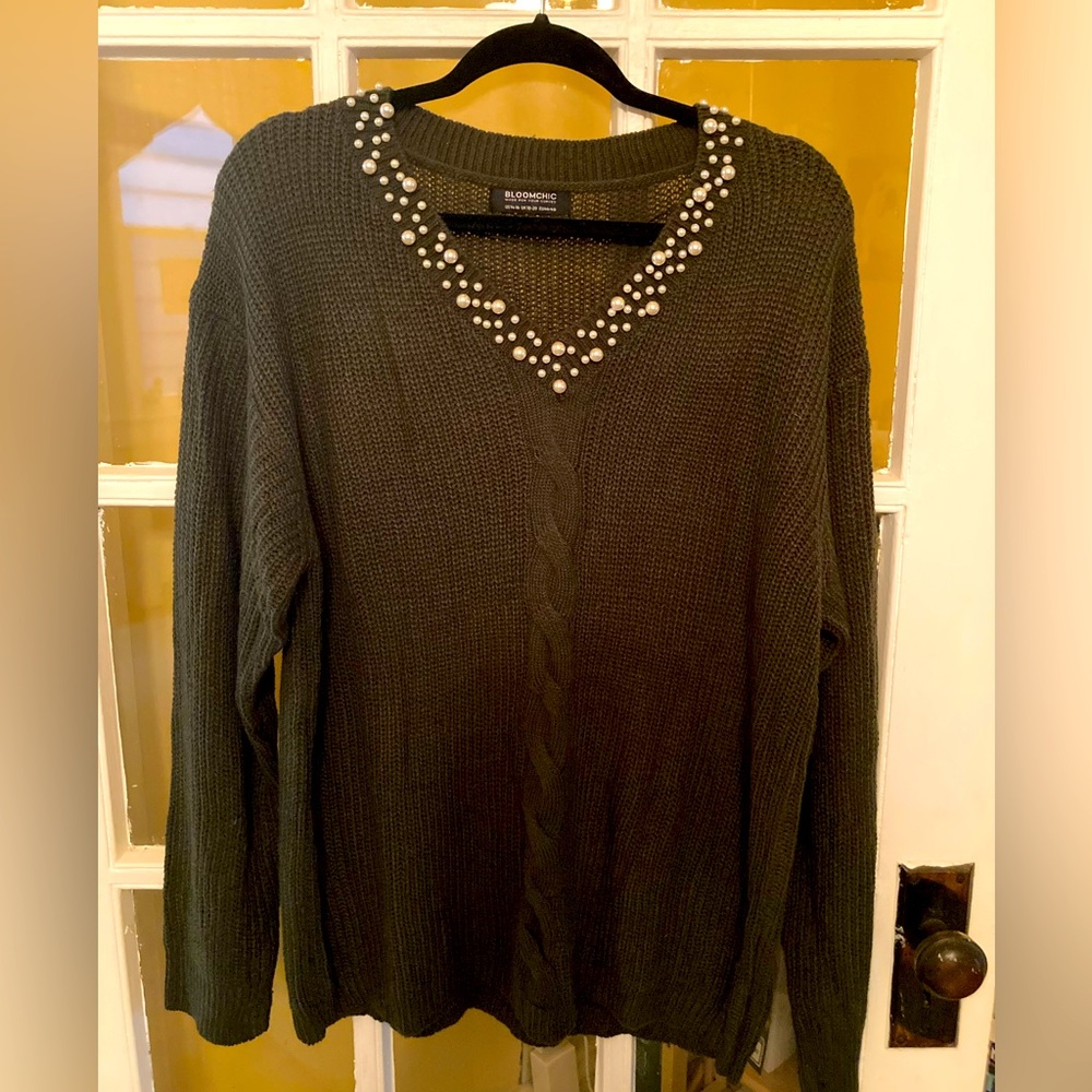 BloomChic Pearl Accent Sweater